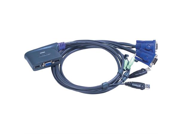 Aten KVM Switch 2-Port VGA VGA USB Audio 2xKabel 